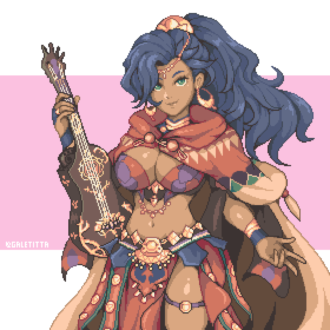 galetitta's tweet photo. The Rose of Caelus, Leda 🌹🎶

#pixelart #FireEmblem https://t.co/rXeSe6NObN