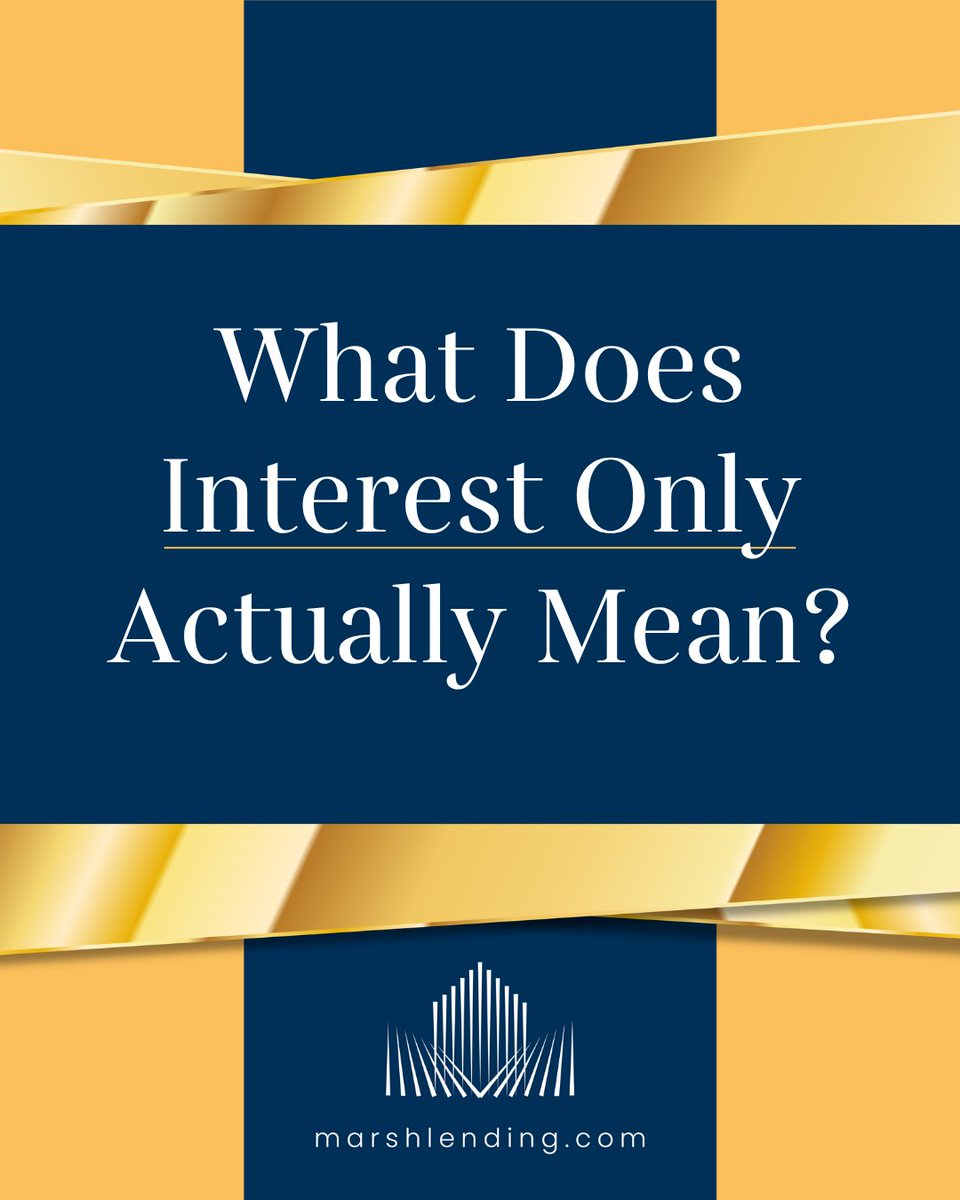 MarshLending's tweet photo. What does “interest-only” actually mean?

During the interest-only period:

You pay interest.
Scheduled payments don't reduce principal.
The required payment may be lower.

The key is understanding how that tradeoff fits your investment strategy.

#InterestOnly #MarshLending https://t.co/5qgEHeC7Dc
