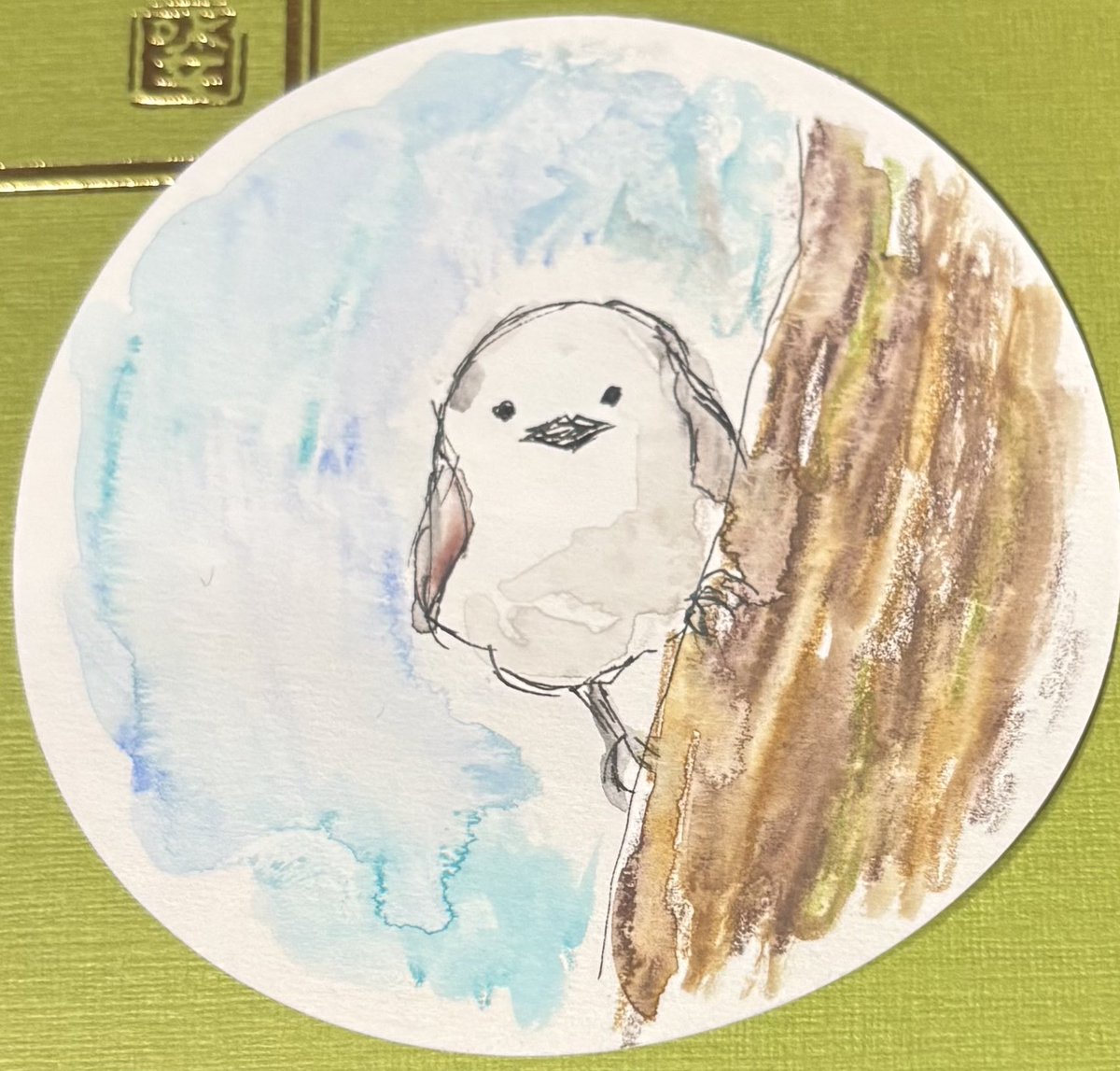 156797971abc's tweet photo. 昨日描いたシマエナガ
#アナログ絵
#水彩色鉛筆 https://t.co/Ln5aDc8f5B