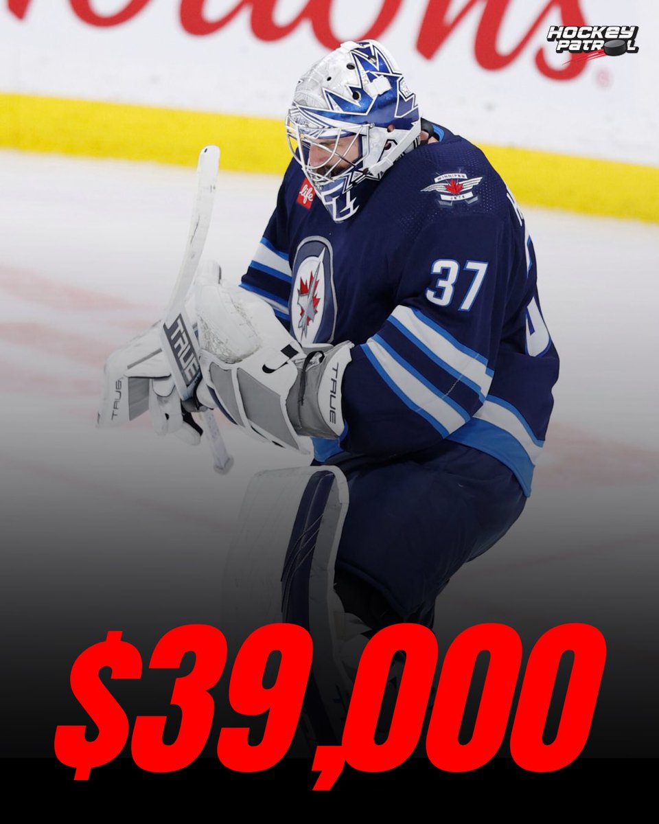 HockeyPatrol's tweet photo. Connor Hellebuyck’s holdout could get very expensive, very fast. 😳

According to Chris Johnston, if Hellebuyck is still suspended once the regular season begins, he won’t be paid and his salary won’t count against Winnipeg’s cap.

At his current salary, that works out to roughly $39,000 lost for every single day he remains out.

That’s nearly $275,000 a week.

This situation has already been messy.

Once the season starts, it starts costing real money too.