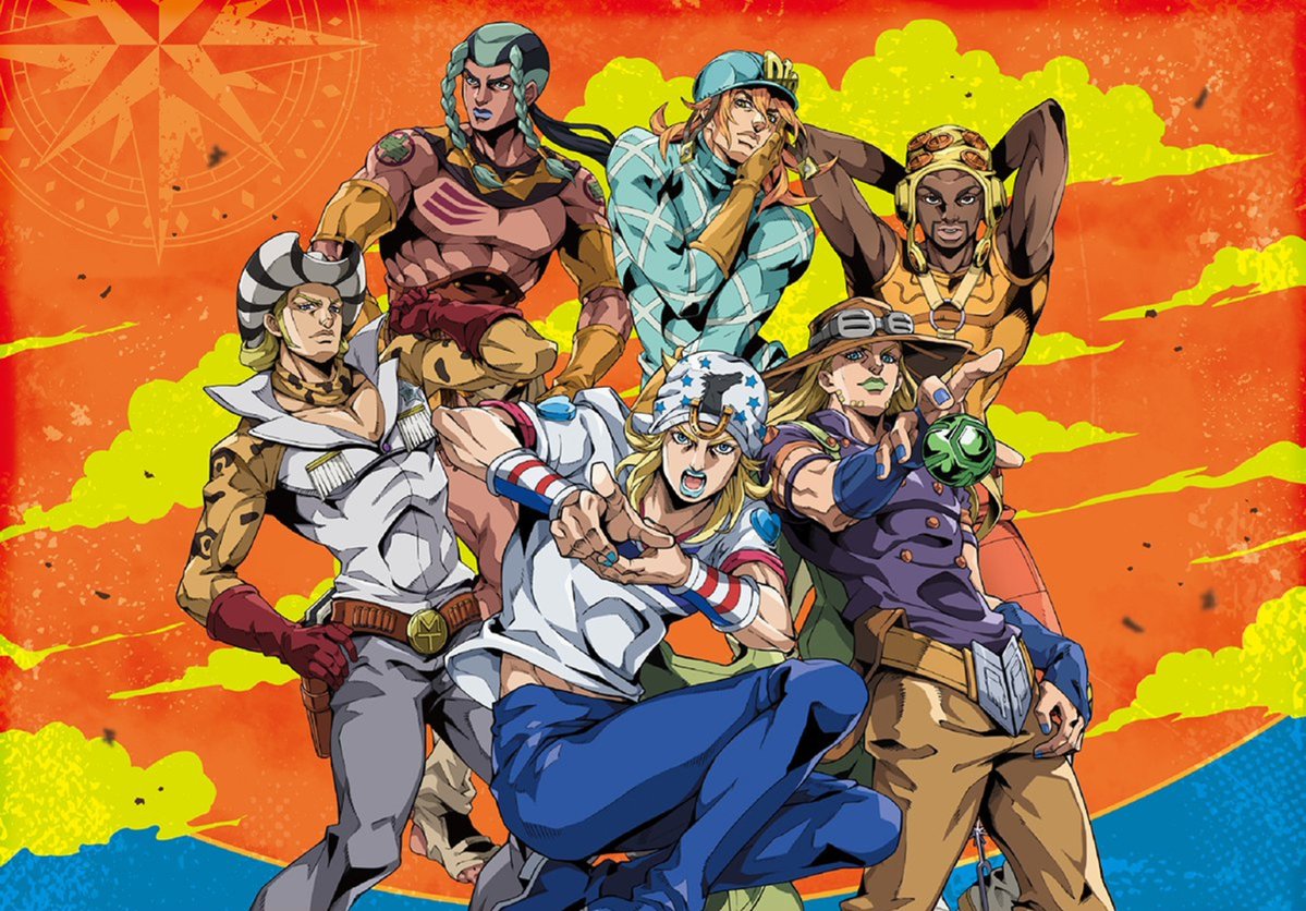 AnimeTokki's tweet photo. 'JoJo's Bizarre Adventure Part 7: Steel Ball Run' Officially returns in 7 DAYS. https://t.co/YhjiQilpNY