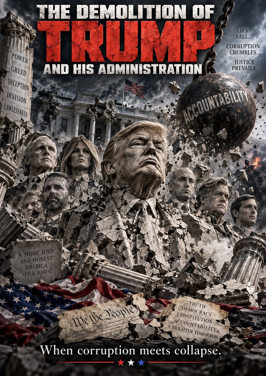 JBThinkin's tweet photo. Instead of demolishing the Kennedy Center, how about we just demolish the Epstein-RupubliCONS and MAGAt Morons in November? And then, we will TOTALLY demolish Pedo/Felon trump and his ENTIRE criminal adminstration shortly thereafter. THAT sounds like a MUCH better plan, don’t you think??