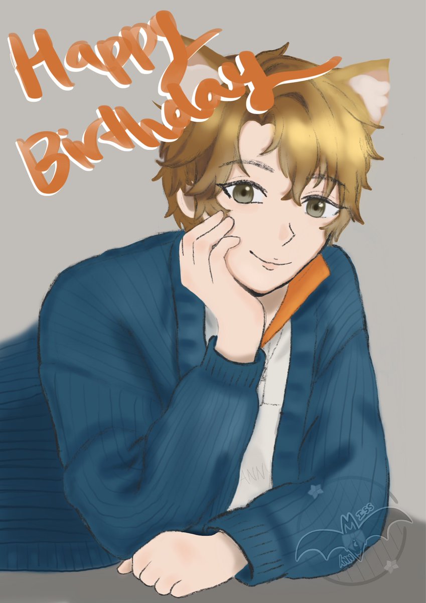 MissAnny0's tweet photo. still a WIP, but happy birthday to the cutest catboy!! https://t.co/TYOYrSHkVZ