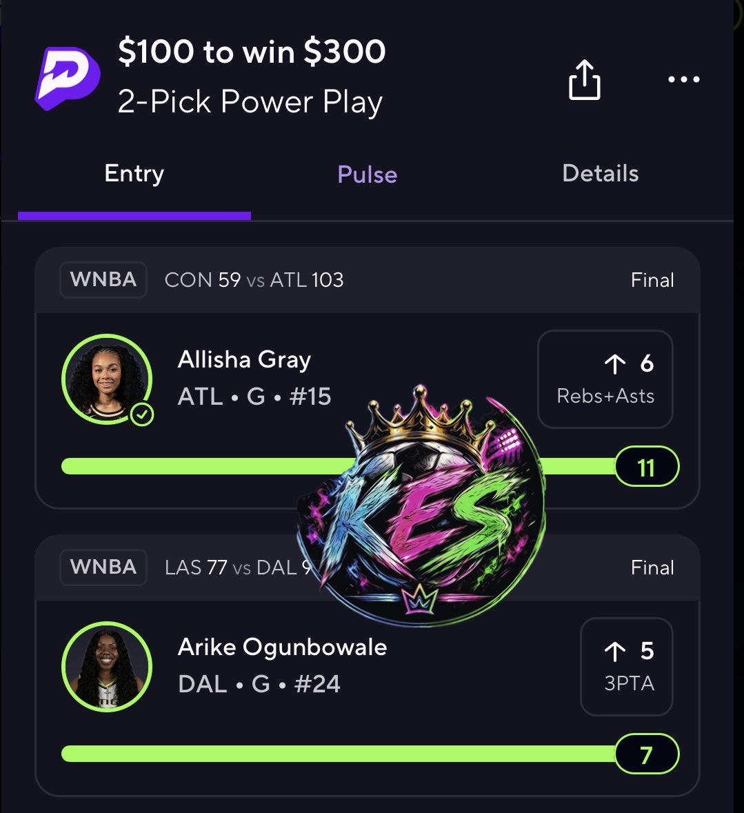 KirbyEatsSlips's tweet photo. Cash!  join discord ! #PrizePicks #WNBA https://t.co/63s43HgCxV