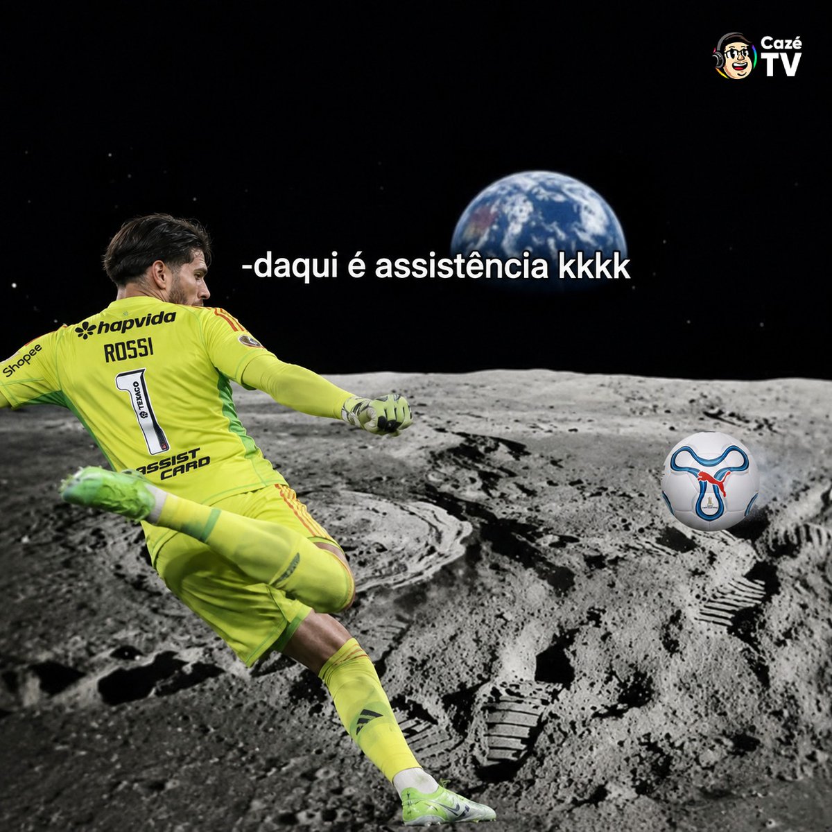 CazeTVOficial's tweet photo. Admita: você não esperava ver uma assistência do Rossi hoje kkkkkkkkkkkkk 🤣🧤 https://t.co/8XvN4BYUIL