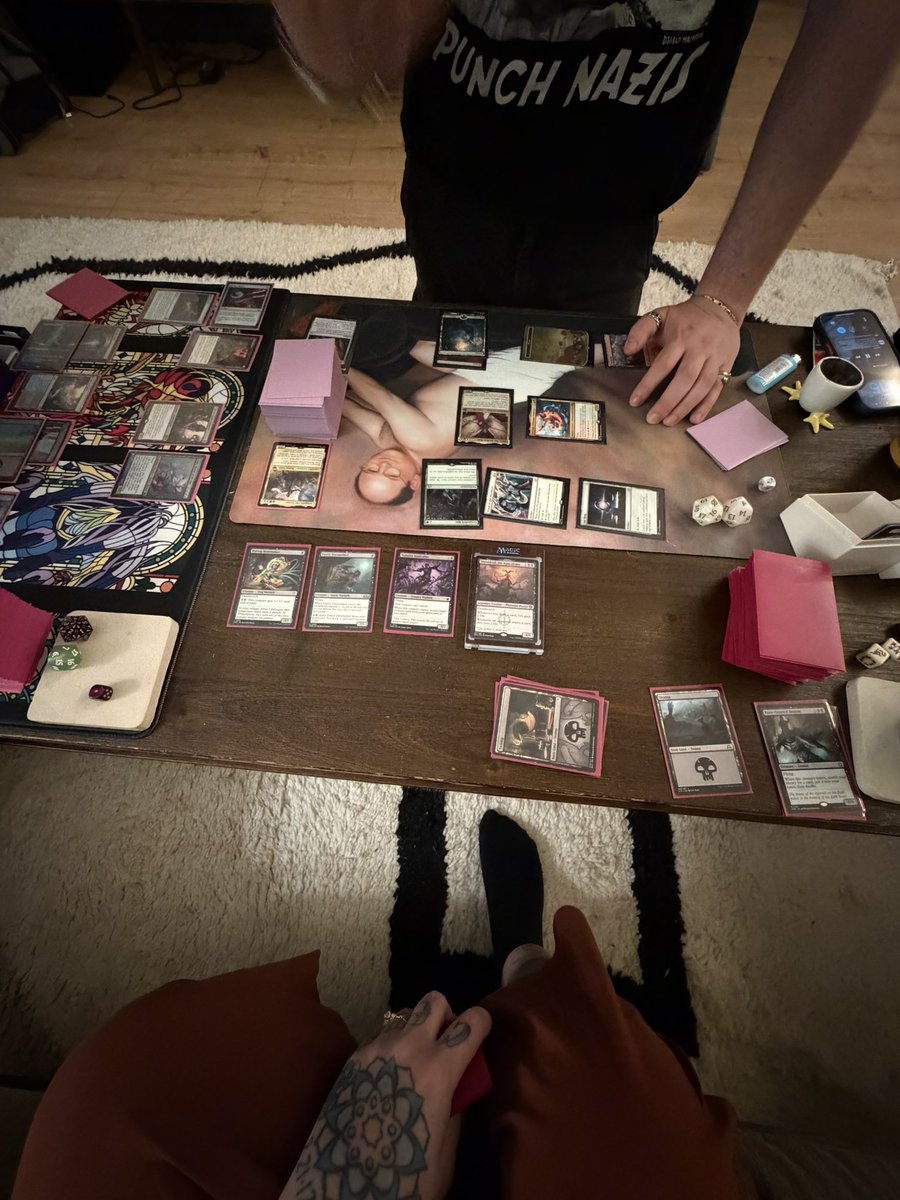 nocturnalbones's tweet photo. Remembering when I first posted about playing Magic and someone said, “congratulations on the new mental illness” and tbh nobody has ever been more right (I won both games tonight with a totally homemade mono black deck lmfaooooo) I’m sick https://t.co/ssMCWl5BOS