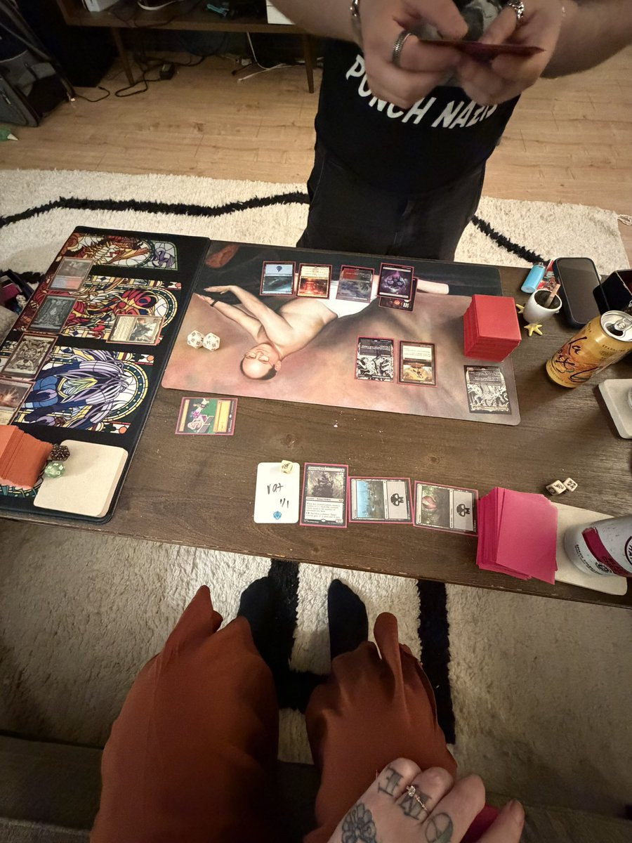 nocturnalbones's tweet photo. Remembering when I first posted about playing Magic and someone said, “congratulations on the new mental illness” and tbh nobody has ever been more right (I won both games tonight with a totally homemade mono black deck lmfaooooo) I’m sick https://t.co/ssMCWl5BOS