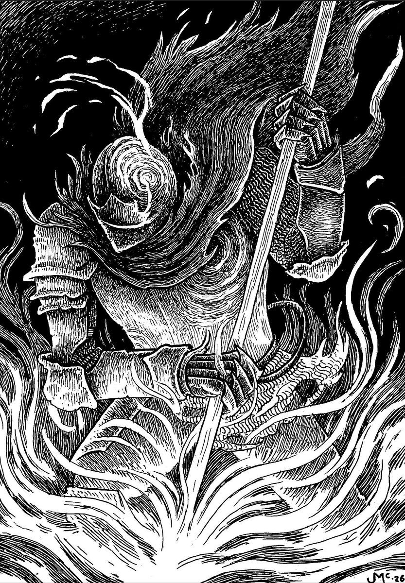 thoughtographic's tweet photo. Roundtable Knight Vyke
character commission https://t.co/zfAQLGrIXj