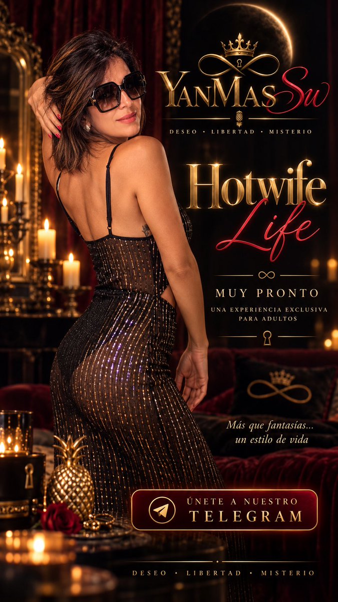 YanMasSW's tweet photo. Muy pronto…
Una nueva forma de vivir el deseo, el misterio y la libertad.
Contenido exclusivo, conexión real y una experiencia para adultos.
Únete a nuestro Telegram.
https://t.co/Rd31qfHy7k
#YanMasSw #HotwifeLife #MuyPronto https://t.co/KjiFUuEYyw