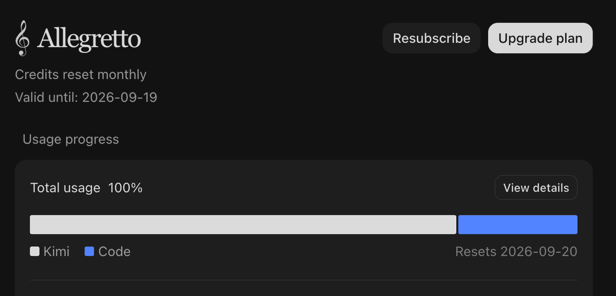uxgnod's tweet photo. @Da7_Tech Canceled the Kimi subscription, their quota is too low, whereas the SWE2 provided by Devin is more useful, want to try max 🙋‍♂️ https://t.co/Kep8ZEo1Wc