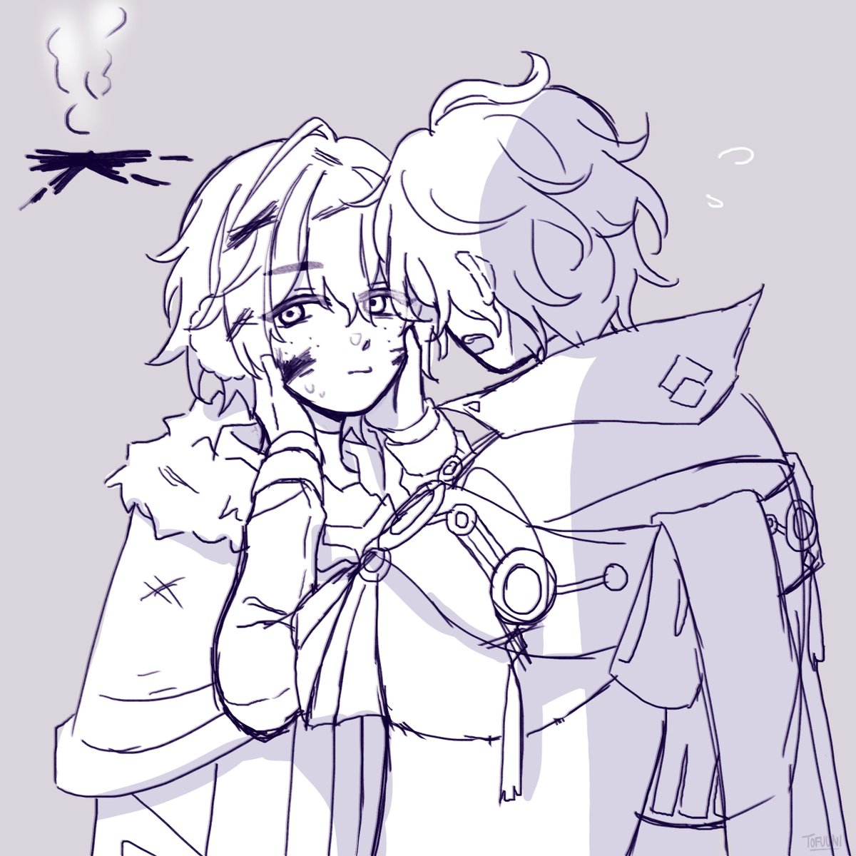 _tofuuni's tweet photo. at first i just wanted to draw albedo and mitya interacting 

#mityosha #albedo #klee https://t.co/l76Cs5NqHT
