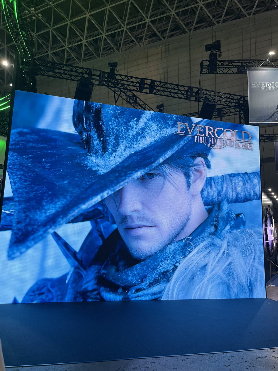 So__game_'s tweet photo. FF14白銀のトレーラー巨大モニターで流れててかっこよすぎる！！！！大興奮！！！！

#TGS2026 #東京ゲームショウ30th https://t.co/KE1EmDHJKW