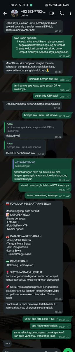 andaikubukanm's tweet photo. ❗❗HELP RT❗❗ 
Please x do your magic

Jadi saudaraku mw sewa mobil dan kena tipu hampir 2 jtan, penipu pakai rekening nomer gopay untuk transaksi, saya tidak akan share bukti chat korban dan pelaku untuk privasi. Saya lampirkan bukti chat saya yg mencoba jebak penipu ini. - https://t.co/0110KT49aN