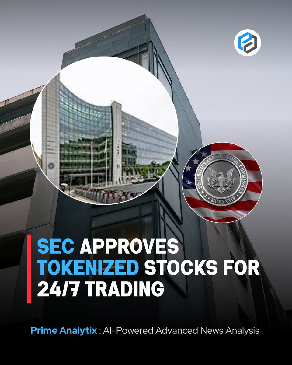 PrimeAnalytix's tweet photo. SEC clears path for tokenized stocks, enabling 24/7 trading with investor protections and regulatory flexibility.

https://t.co/UCwRrs5V3y

#SECRegulation #TokenizedStocks #247Trading #BlockchainFinance #MarketInnovation #CryptoRegulation #SECProjectCrypto #MarketLiquidity https://t.co/HfNNvJjQ7E