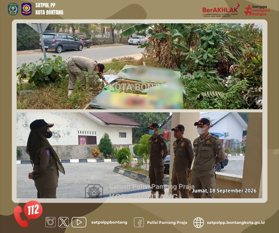 satpolppbontang's tweet photo. Salam Praja! 
Kegiatan Satpol PP Kota Bontang, 
Jumat, 18 September 2026.

@kemendagri
@ditpolpp_linmas
@kominfo_btg
@ppidbontang https://t.co/qMyIRbbA0G