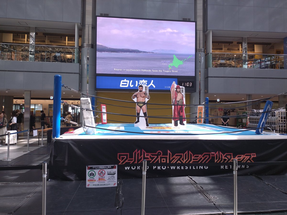 nuz0922's tweet photo. チケット取れなかったけど、空港プロレスの雰囲気だけでも…と思ってやってきた。
とりあえず、滅多に出来ない空港探索でもするか
#プロレスTAKEOFF 
#njpw https://t.co/pK0IORXEpk