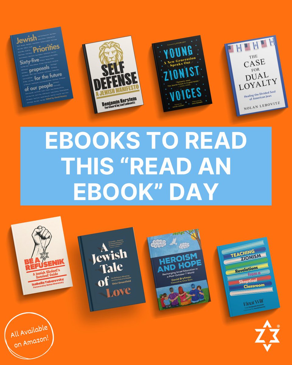 z3_project's tweet photo. Looking for your next Jewish read? 📚

For #ReadAnEbookDay, we’re highlighting books from Z3 Institute thinkers on Zionism, Jewish identity, Israel education, antisemitism and the Jewish future.

What’s on your reading list? https://t.co/Ggh1Ib8T2d
