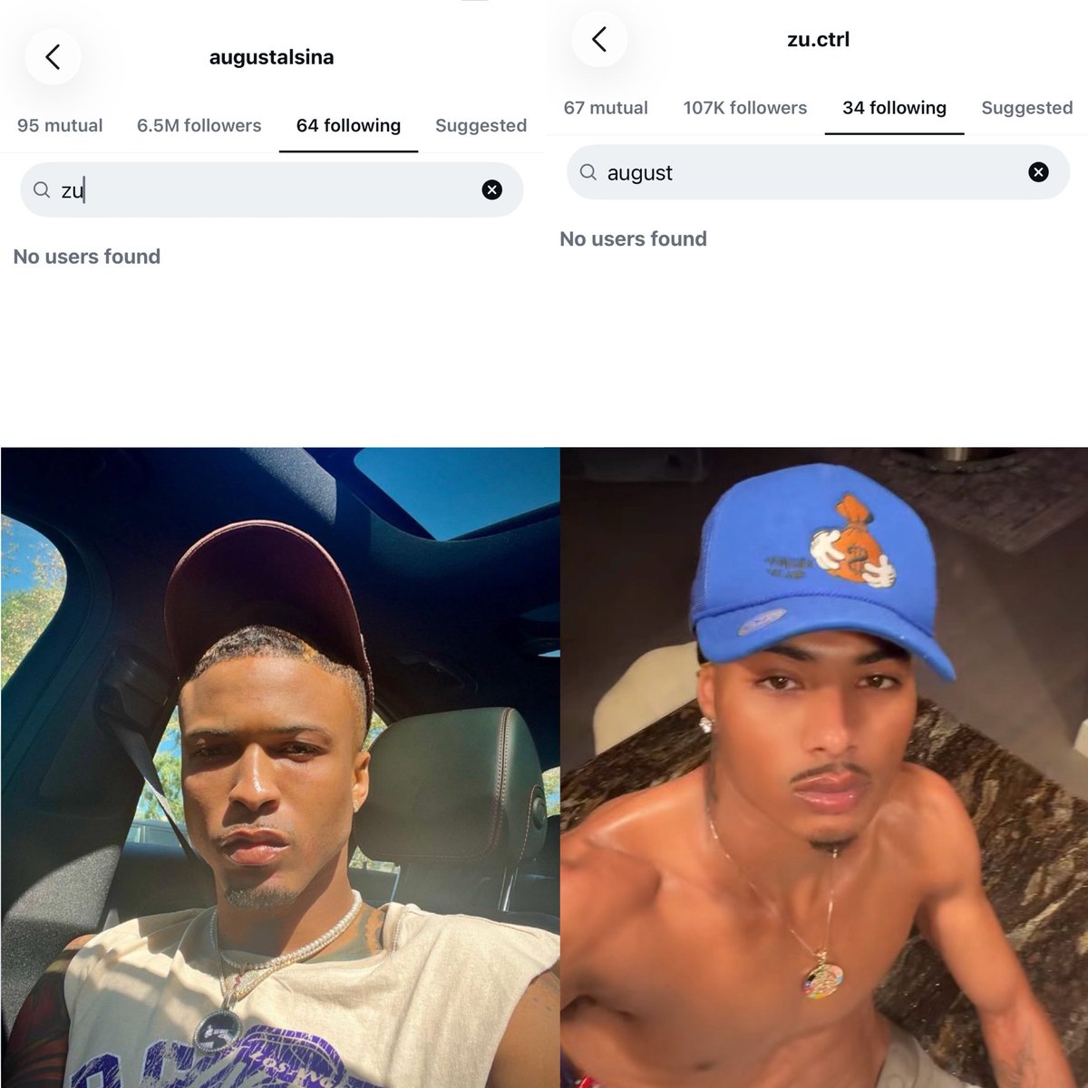 Amsupremetingz's tweet photo. Somebody said August alsina &amp; his boo Zu unfollowed each other 👀 https://t.co/ilLNCxffY9