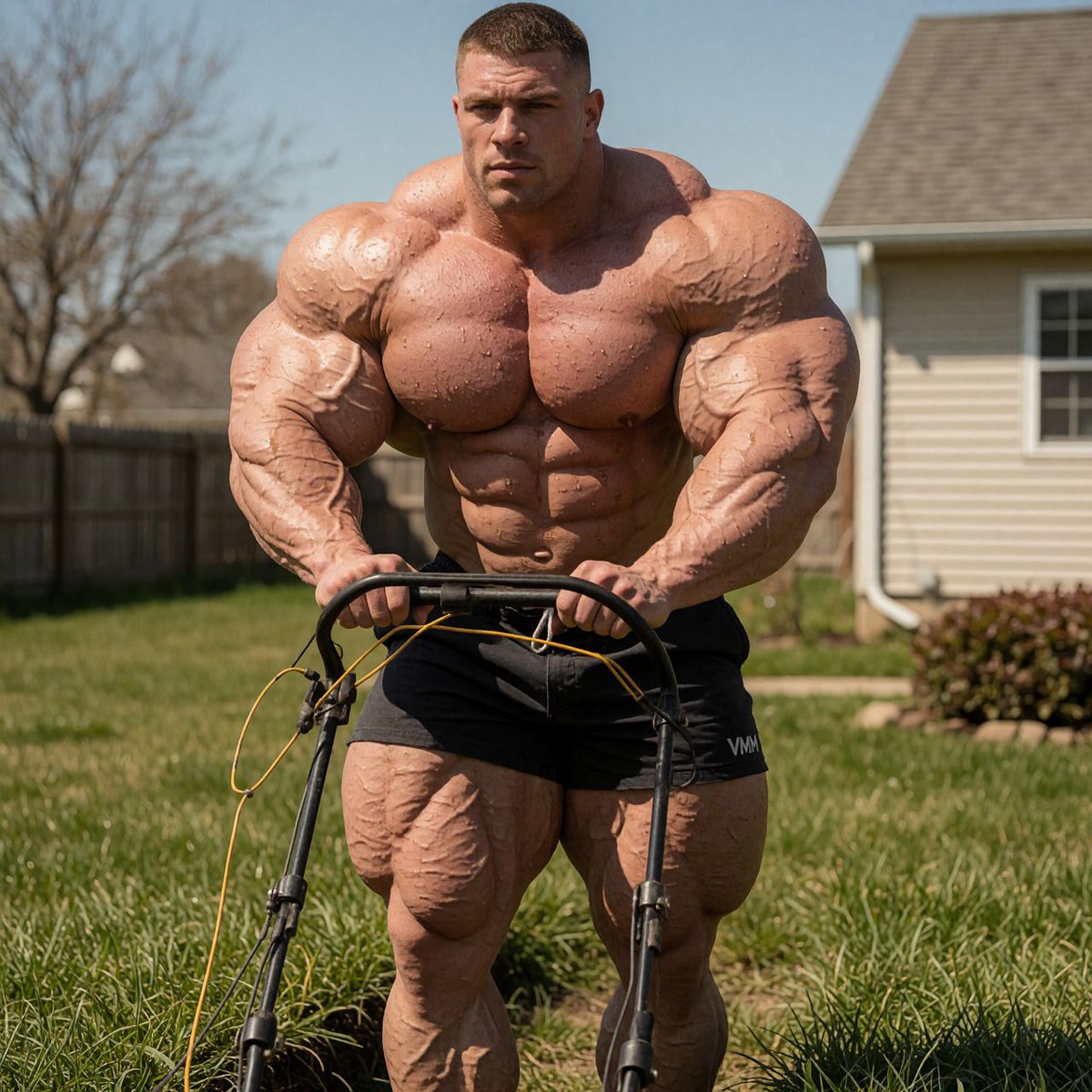 VirtualMuscles's tweet photo. Mowing 💪

#aiart #bodybuilding #aimuscle #handsome #male #muscular #muscle #bodybuilder #bodybuildingart #virtualmuscles #gayart https://t.co/tngLrHQ4fj