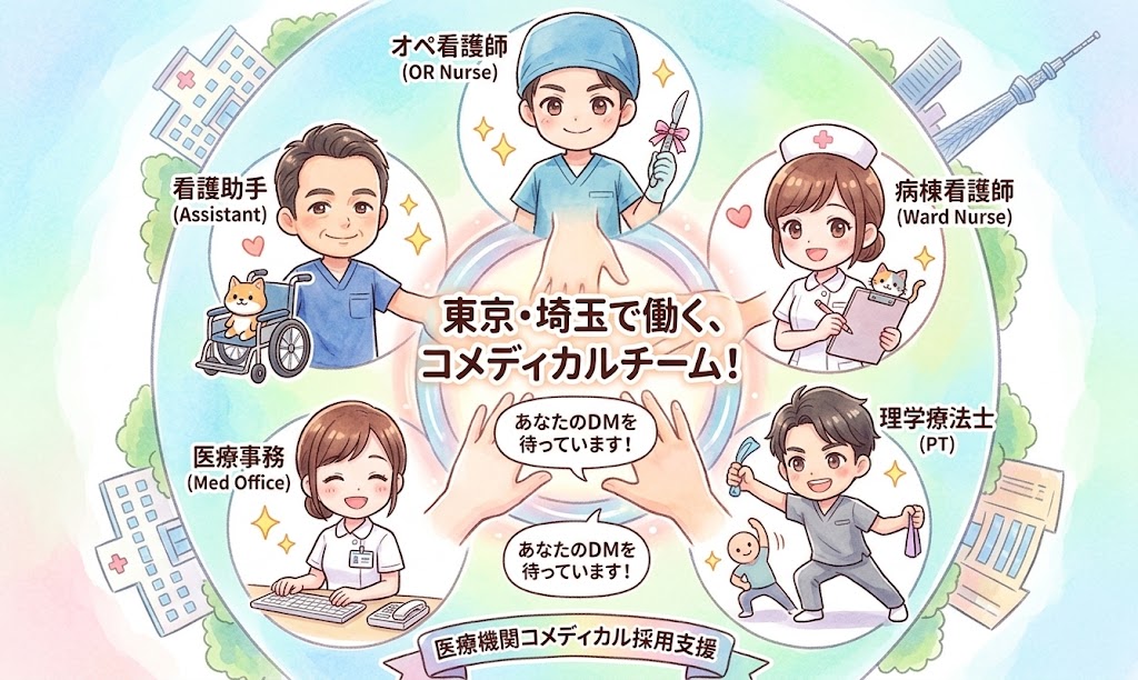 y_kishii_tm's tweet photo. ＼東京・埼玉南東部で転職をお考えの方へ／

🍀オペ看護師・病棟看護師
🍀理学療法士
🍀医療事務・看護助手

現在お仕事探し中の方、DMでこっそりお話ししましょう✉️✨
まだ本格的に動いていなくても大丈夫です。まずは気軽な情報交換からいかがですか？☺️
#コメディカル採用支援 #医療求人 #転職活動 https://t.co/xN5T3BVWEh
