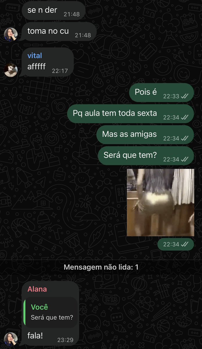HSPedroAM's tweet photo. As vezes me pergunto se eu e Alana somos má influência (tóxicos), aí eu vejo conversas como essas e tenho certeza ✨💖 https://t.co/UpbrwYg2Qg