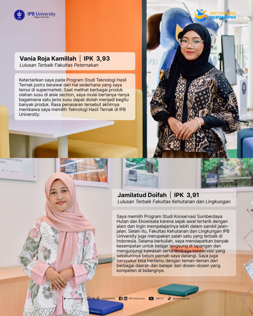 ipbofficial's tweet photo. #LulusanTerbaik

Hari ini kamu membuktikan bahwa pencapaian hari ini merupakan buah dari segala perjuangan, keringat, air mata dan doa yang berulang kali dipanjatkan. Rayakan hari ini, karena momen ini akan jadi kenangan yang paling dirindukan di kemudian hari. https://t.co/1LhPx8OUbf