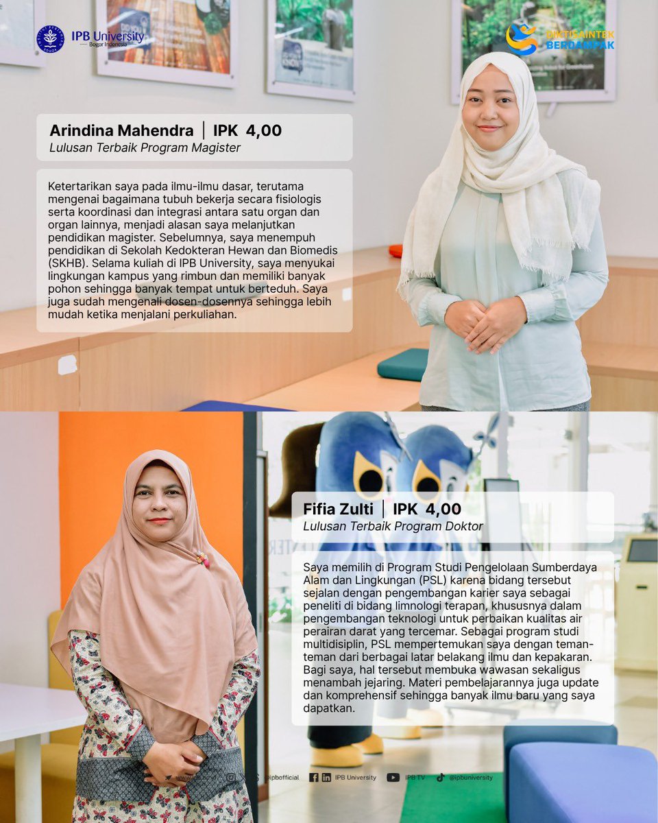 ipbofficial's tweet photo. Kami ucapkan selamat kepada para Lulusan Terbaik Tahap III Tahun Akademik 2026/2027!

Lembar petualangan baru akan segera dimulai!

#IPBUniversity
#IPBNesian https://t.co/sQB5iwpDle