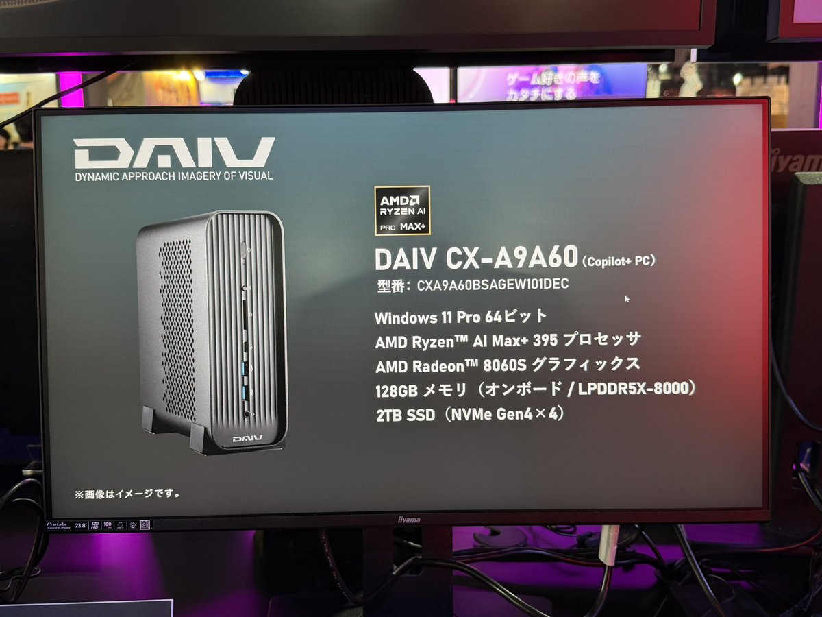 kapizoo777's tweet photo. #TGS2026 #マウスコンピューター #daiv
この子、気になってる
サイズは可愛いけどお値段可愛くない… https://t.co/2NKpKrRDLh