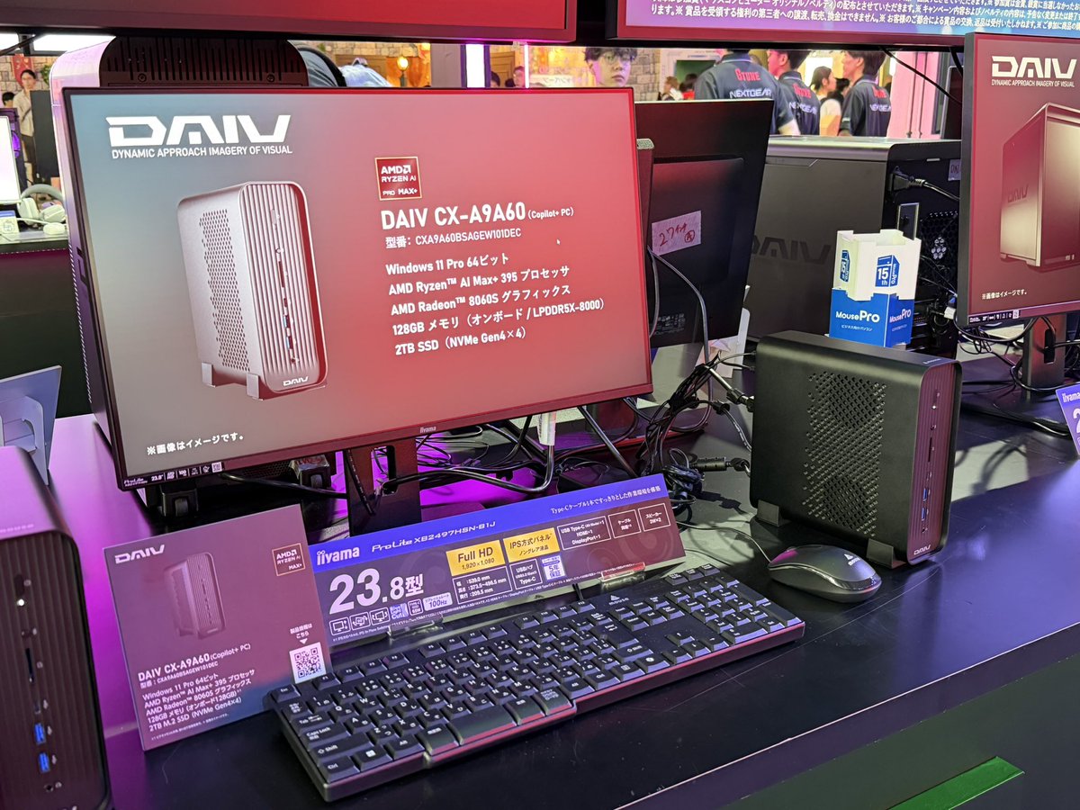 kapizoo777's tweet photo. #TGS2026 #マウスコンピューター #daiv
この子、気になってる
サイズは可愛いけどお値段可愛くない… https://t.co/2NKpKrRDLh
