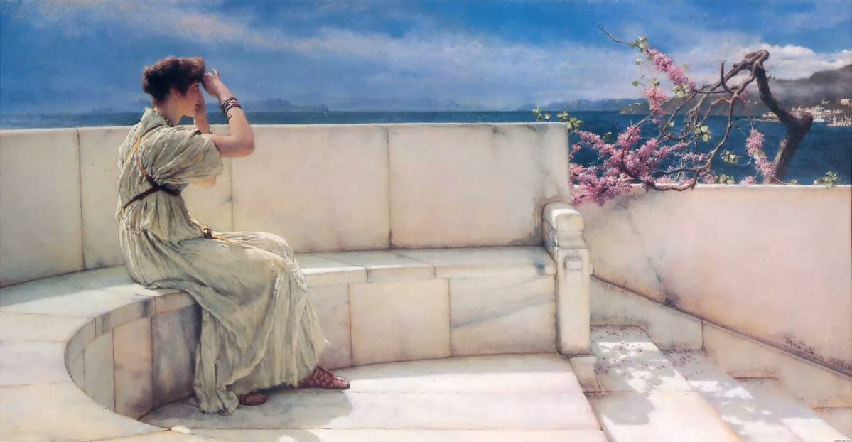 httpsmnemos's tweet photo. “Expectations” Lawrence Alma-Tadema 
c. 1885 https://t.co/Yblkl0e1eH