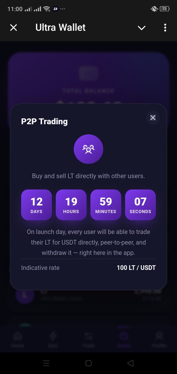 kasmiiiiiii's tweet photo. Ultra wallet 12 days before p2p trading you can exchange LT to usdt do the task and claim LT every 24 hours join now 👉  https://t.co/4TfN2Okv0w https://t.co/p5eJfZTVzh