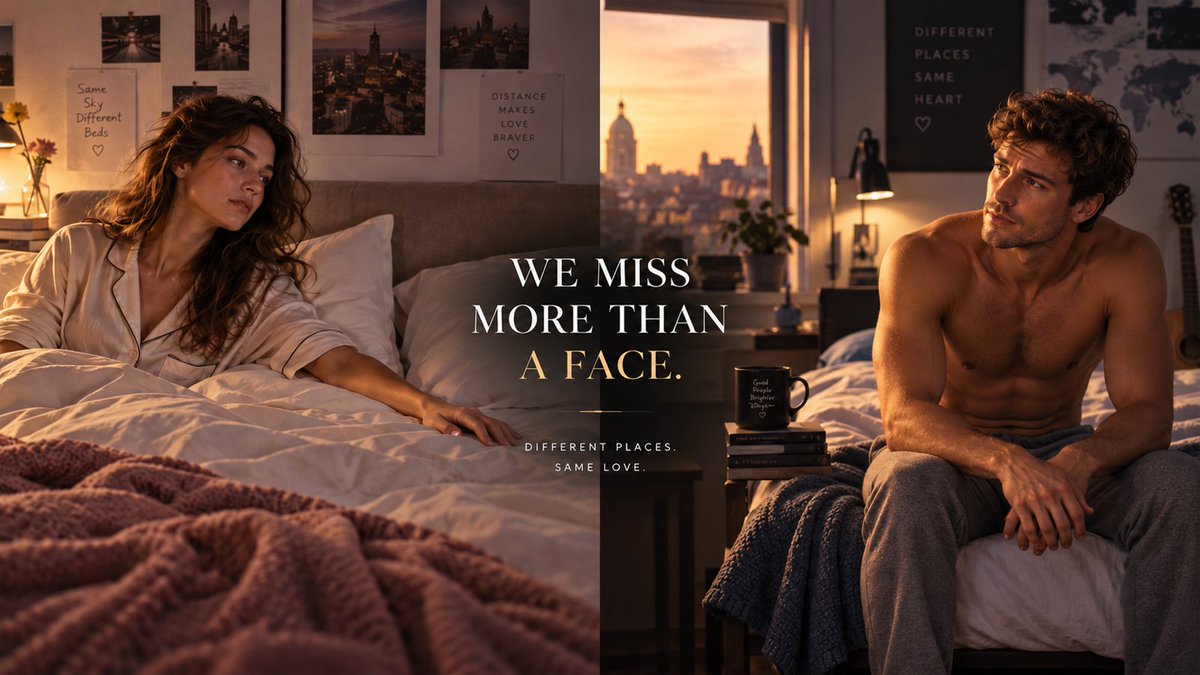 SecHeal_US's tweet photo. Long-distance couples don’t only miss seeing each other.

They miss body warmth, a familiar scent and the weight beside them in bed.

Physical longing deserves honest words too. 🫶

#LongDistanceRelationship #AdultWellness https://t.co/jRB8nO5z8a