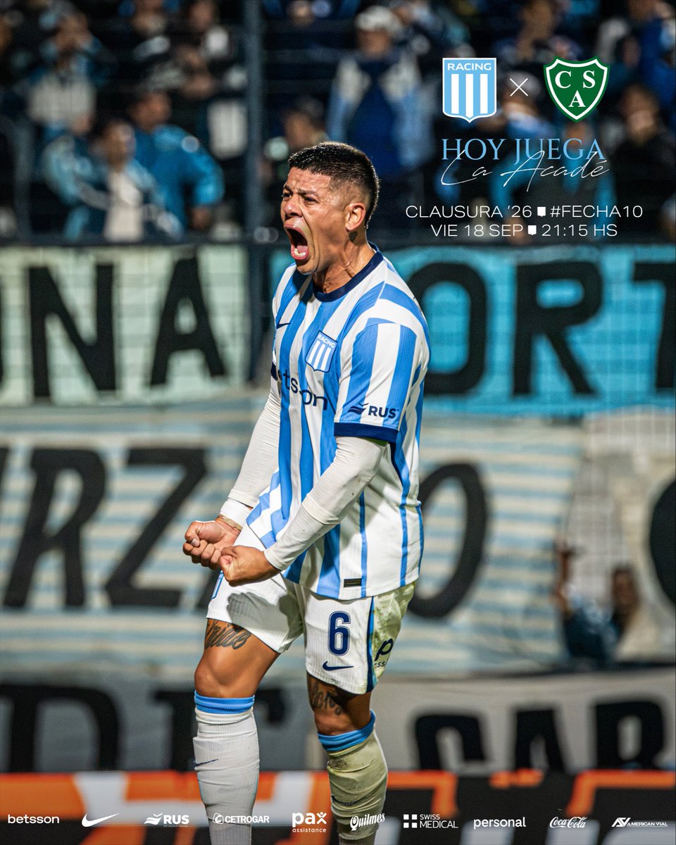 RacingClub's tweet photo. ¡VAMOS NOSOTROS HOY! 🩵👊🏻 https://t.co/VrGTmeoV33