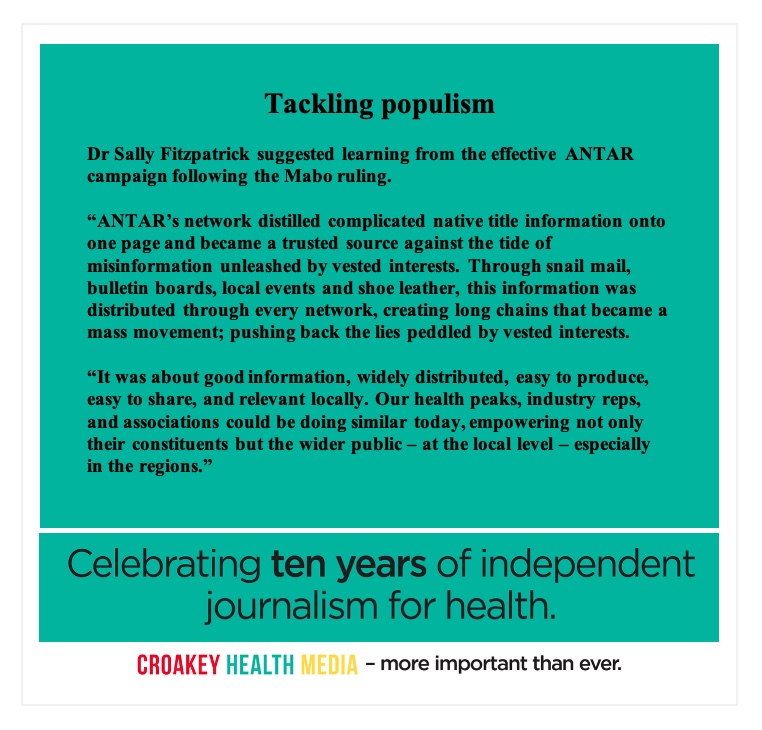 MelissaSweetDr's tweet photo. Tackling the far right as a health threat – what will it take? - Croakey Health Media https://t.co/4EaxYZTz9M https://t.co/GlRYj4mJZz