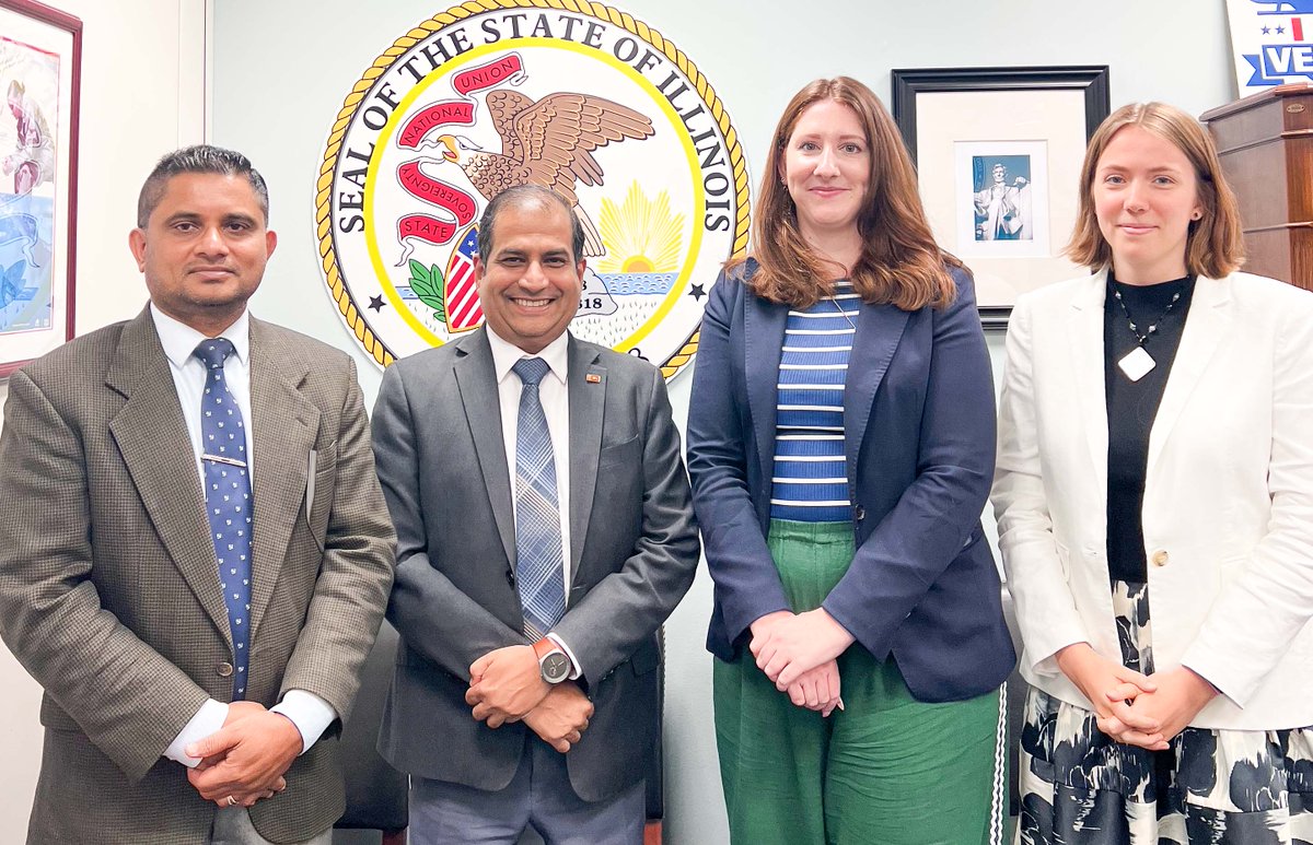 EmbassyofSL's tweet photo. Maduka Wickramarachchi, Charge d'Affaires of the Embassy and the staff, conducted a series of meetings with United States Senators Jim Banks, Tammy Duckworth, Kirsten Gillibrand and Eric Schmitt to  provide updates on Sri Lanka's current priorities in bilateral relations. https://t.co/9Cdi9yyBVO