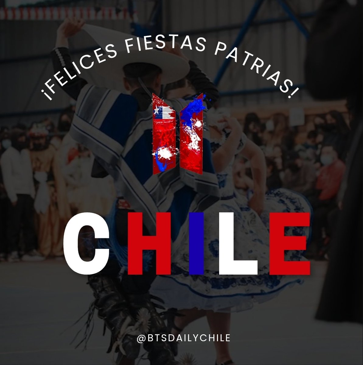 BTSDailyChile's tweet photo. 🇨🇱  Hoy celebramos nuestra tierra, esa que guarda nuestras raíces, nuestros recuerdos y tantas historias que forman parte de quienes somos.

A quienes están aquí y a quienes llevan un pedacito de Chile consigo, sin importar en qué lugar del mundo se encuentren.

¡Felices Fiestas Patrias, Chile! 

¡Felices Fiestas Patrias, ARMY! 

🤍💙❤️

#Feliz18