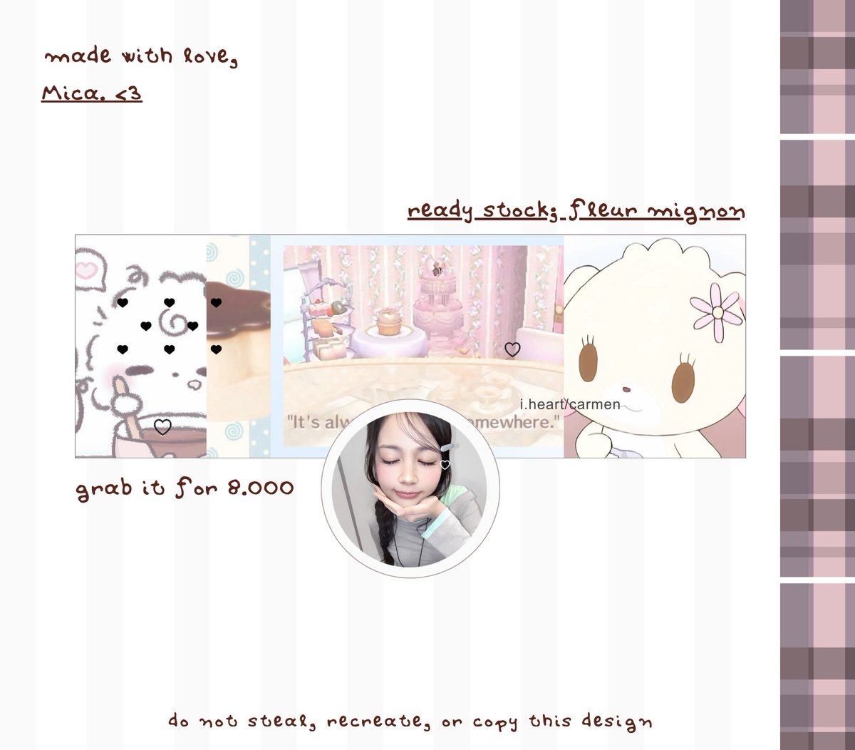 seraphicque's tweet photo. [ 🍭 ] all interactions are appreciated . . . 

good  morning   everyone!   i'm    here  to  
bring  you   6  meovv  ella,  ive   rei,   and  
h2h carmen      layout       ready    to    be     
taken     home      and   thoroughly  loved,  
♡ 

t. #bealanja https://t.co/ObF1N07B8C