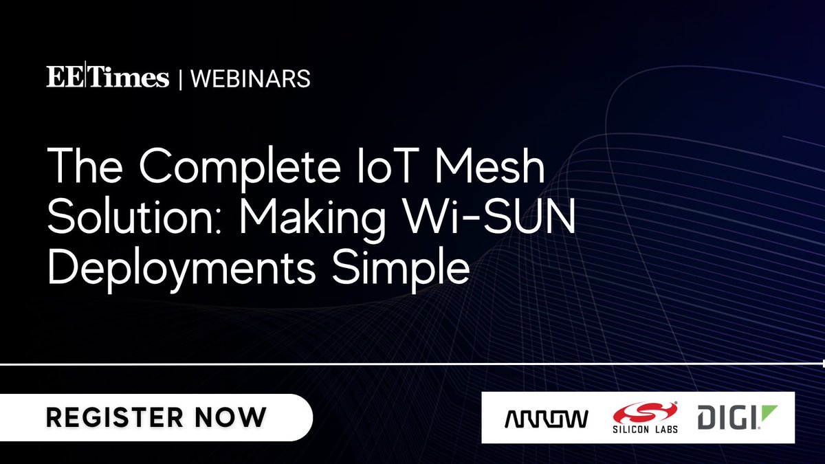 TechOnline's tweet photo. Join this webinar to learn how to scale IoT deployments with low-cost, secure, self-healing connectivity.
➡️ Save Your Seat: https://t.co/CcK8XfWDsB

#Sponsored by @ArrowGlobal, @digidotcom, and @SiliconLabs https://t.co/cbvddLjFLm