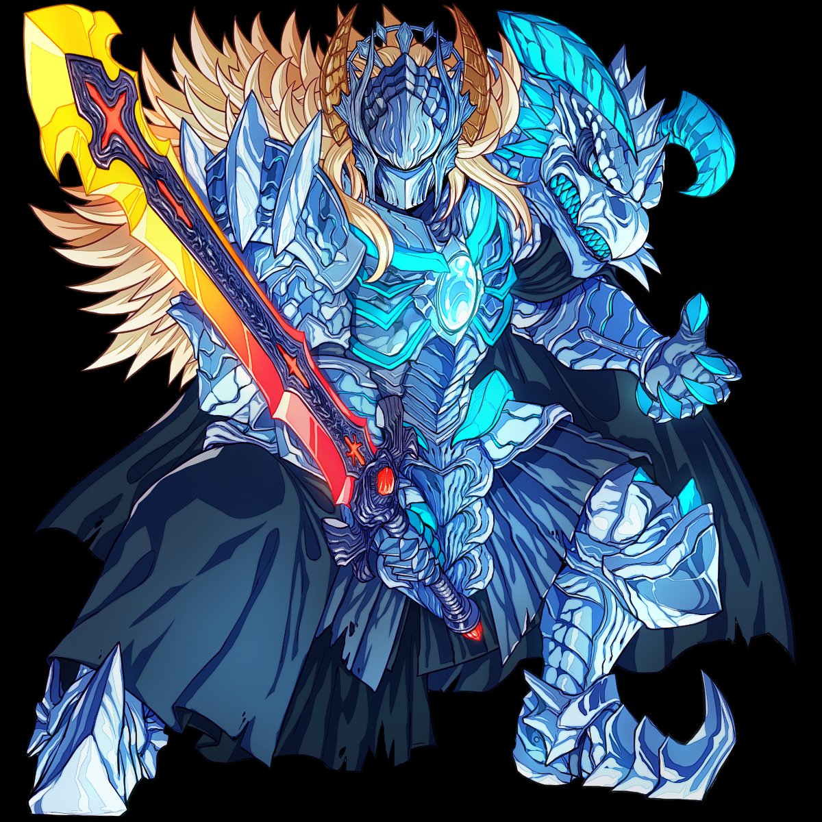 DragonPoker_aso's tweet photo. 【ドラポ新SS情報】本日メンテ後の『選抜RSガチャ』に『ドラゴンヘッドと轟(とどろ)きの戦乙女』が登場！謎の戦士と戦乙女のコンビじゃ！デカい体のこの男は誰なんじゃろか？持っている剣も、どこかで見たことがあるような気がしますぞい！ https://t.co/YJ8PJkWLXe