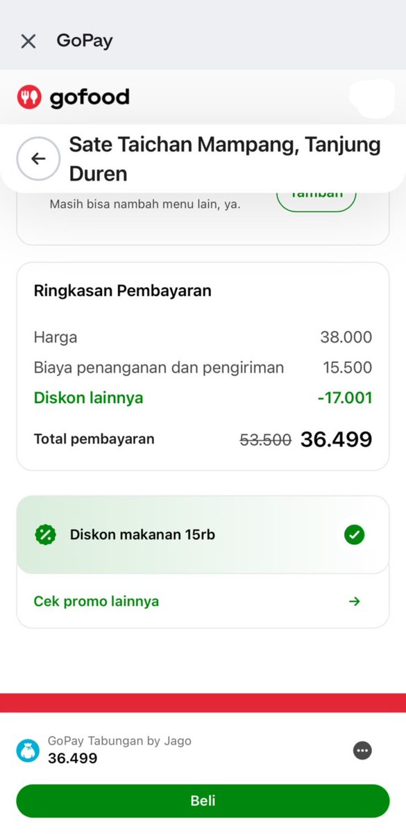 Lalaimyuter's tweet photo. tanggal tua eh tiba2 ketemu promo dari GoFood, pesen dari apk gopay dapet promo cuma segini aja nih bayarnya haha #GoFoodmulaidari5000diGoPay https://t.co/96bfxz42l3
