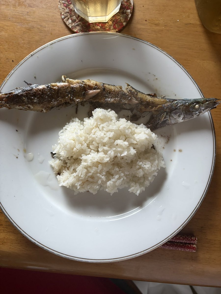 kinako6432's tweet photo. 今日のお昼は、🤪
��のさんまと炊き立てのご飯🍚🍽️

 #NHKまんまる https://t.co/W1SQfldNAJ