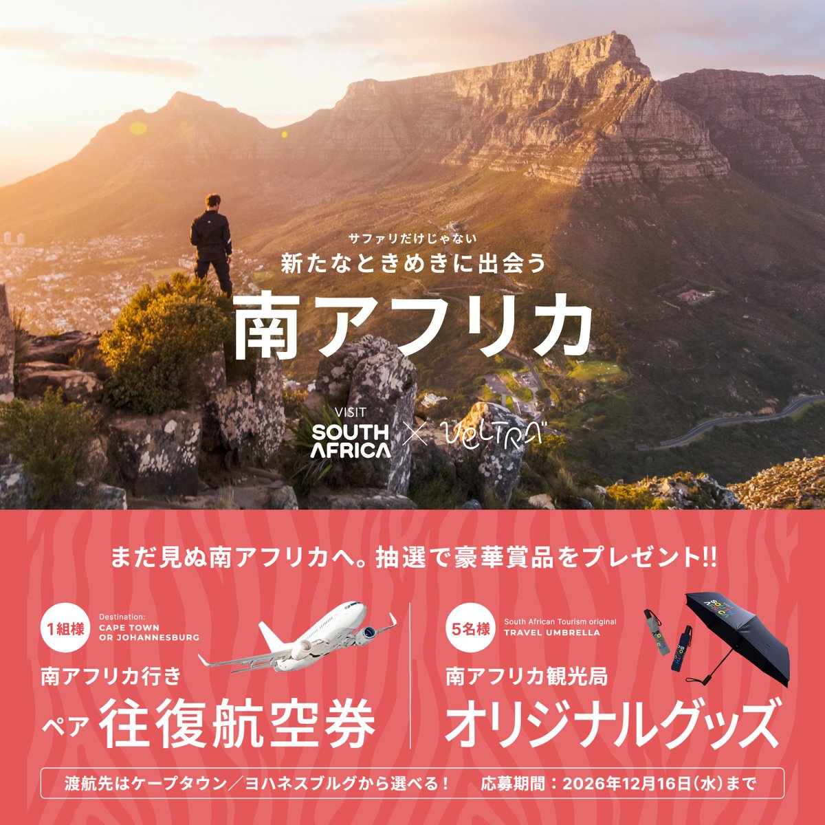 GoToSAJP's tweet photo. 南アフリカ観光局では今春に開始した「South Africa awaits. Come Find Your Joy! 〜 喜びが見つかる、そこは南アフリカ」の第２弾として、現地ツアー＆アクティビティ予約サイトVeltraで「新たなときめきに出会う」と題し、...続く↓
https://t.co/hZoDwc3yYG https://t.co/jaOgvurkIB