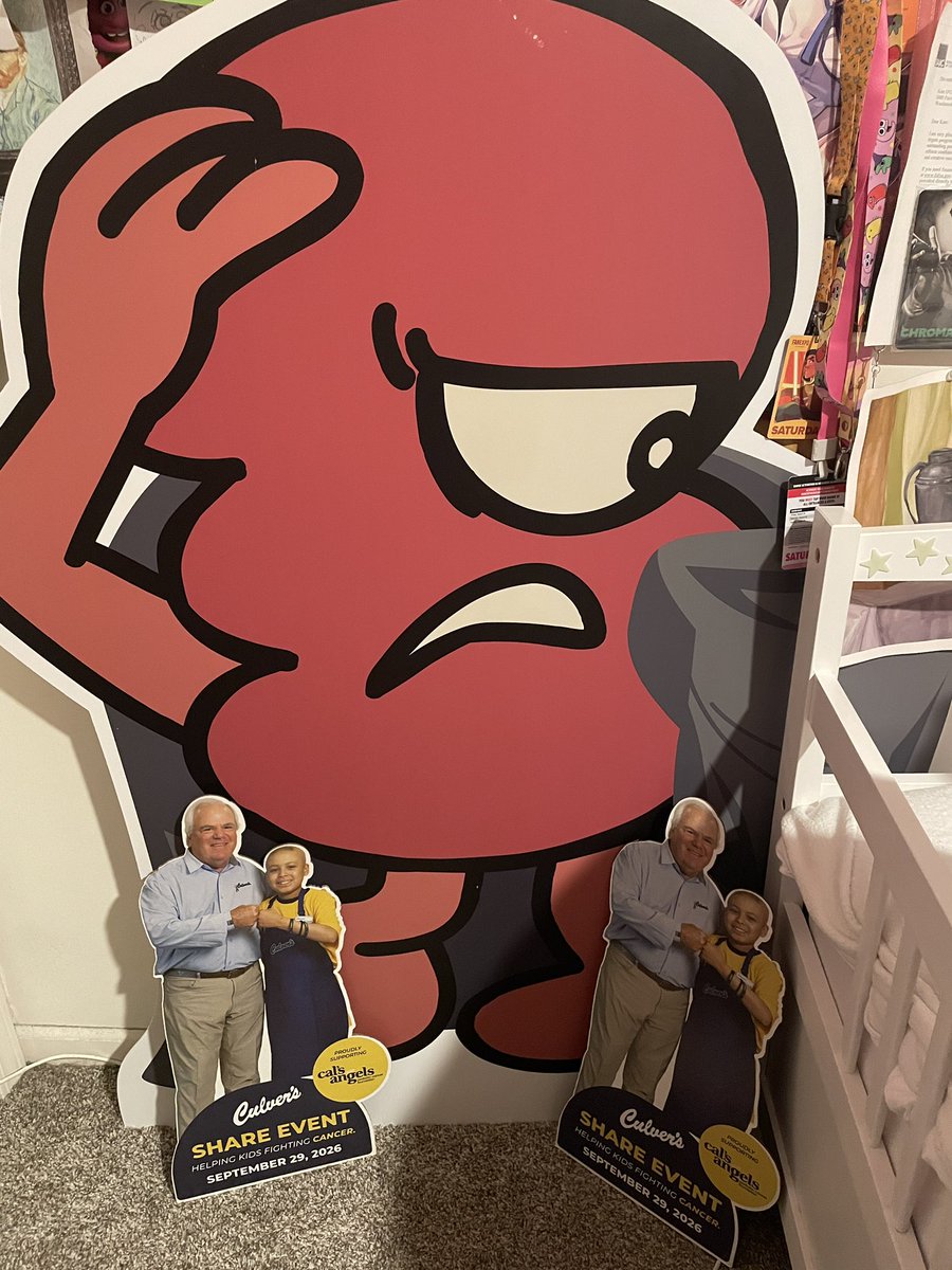 kofisimulator's tweet photo. shout out to my job for giving me 2 standees of these random people to put with three. now she has friends https://t.co/bLFlw9gAcq