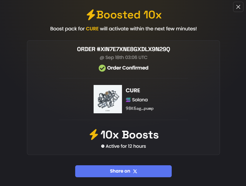 CUREOnPF's tweet photo. 10x boost paid.

The dev also bought back and burned another 3.3M $CURE

More visibility. Less supply. The agent keeps working.

https://t.co/GAsen2JrfJ

98K6agk5ZG1z5ffqt4zR7d3syo1eP29hgcZk9dkfpump https://t.co/i6qJuIDw20