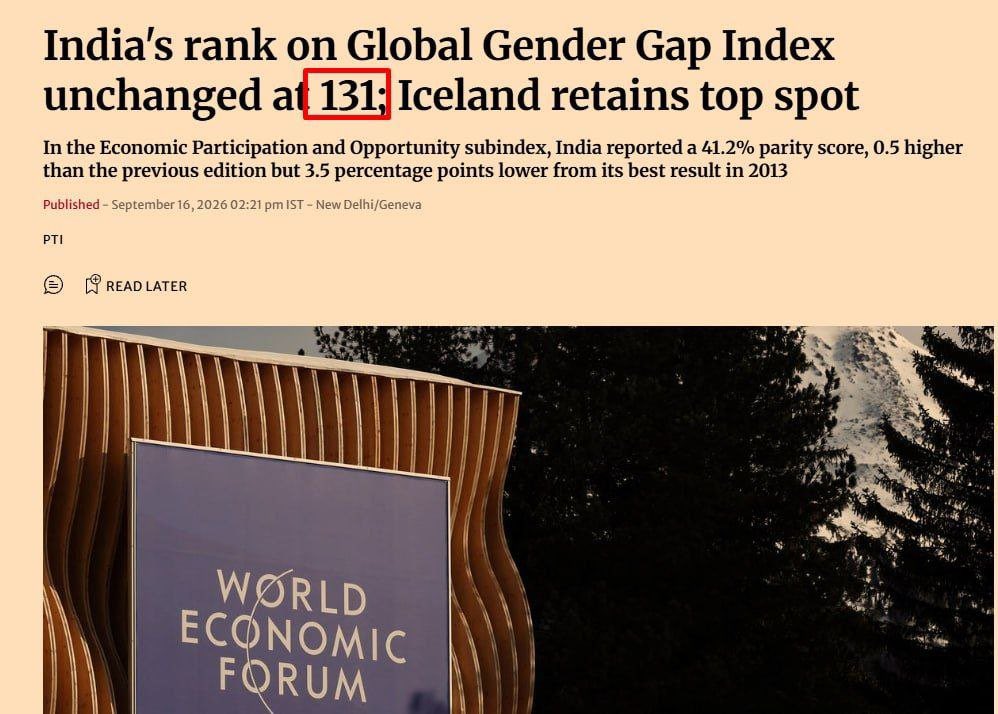 Bharat00200's tweet photo. India’s Rank GGGI- 131/145

Published by WEF, under Saadia Zahidi
Pakistani-Swiss economist. https://t.co/Wd2d8DVL5y