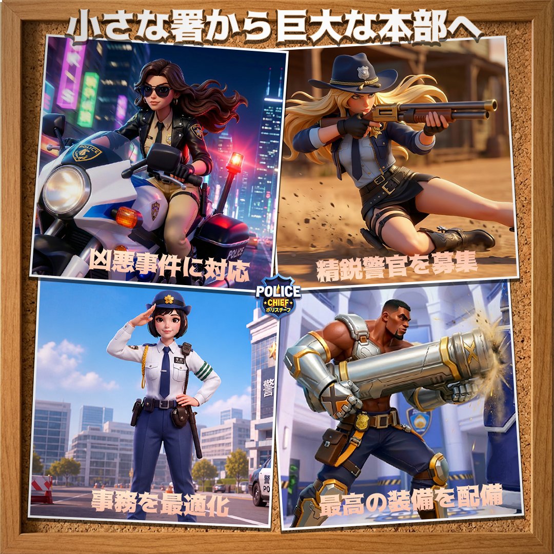 PoliceChief_JP's tweet photo. 名声は少しずつ積み上がるもの。署のスペースを拡張、新しい部署を設立、事務プロセスを最適化、精鋭の警官を募集、最高の装備を配備し、複雑化する事件に対応しましょう。

小さな警察署を誰もが憧れる巨大な警察本部へ発展できるかは、あなた次第！⭐

#ポリスチーフ #PoliceChief https://t.co/jDHvEa1rj0