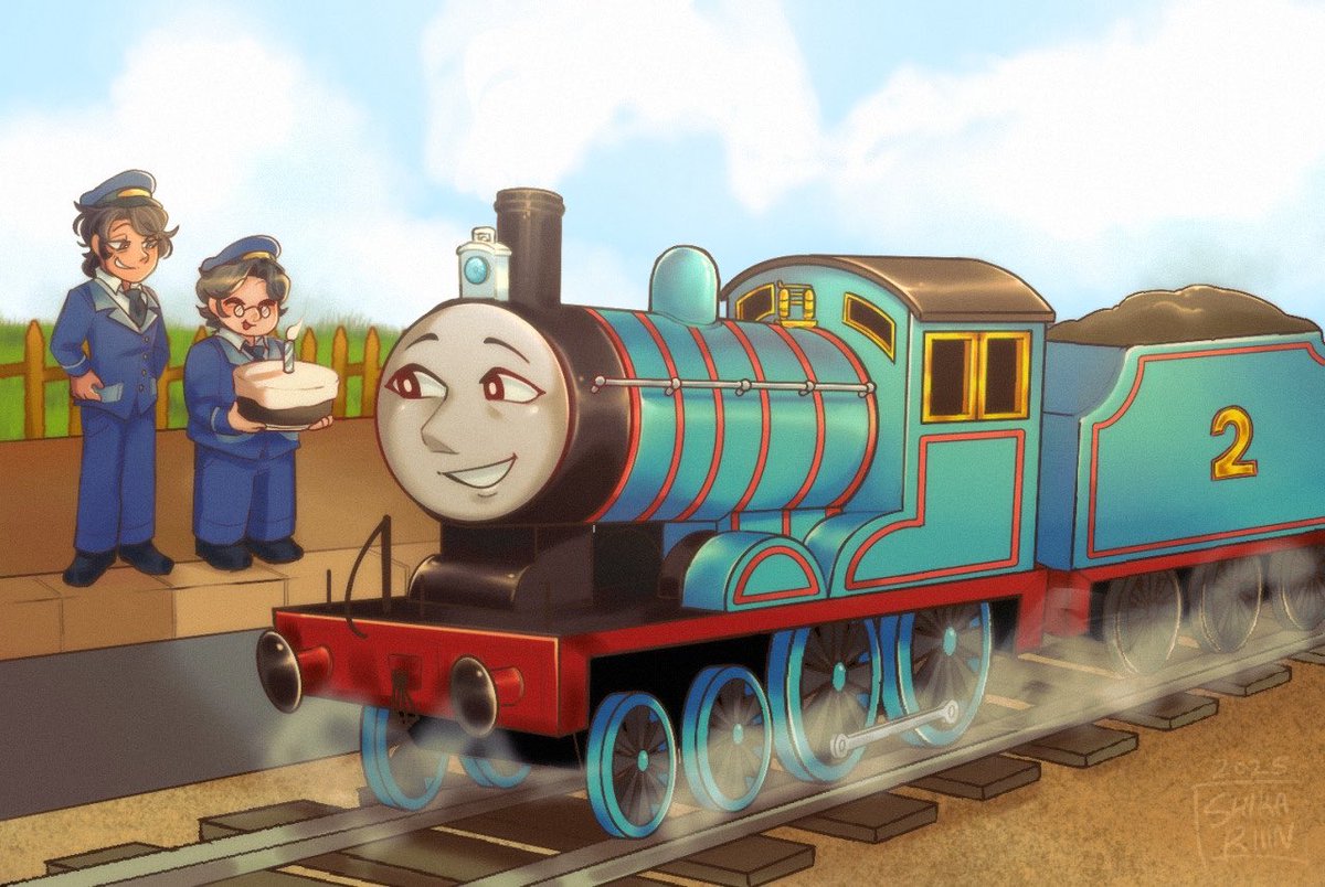 Shikariiin's tweet photo. I drew this for Edward day

#thomasandfriends #ttte #ttteedward https://t.co/PeBzc6qj2D
