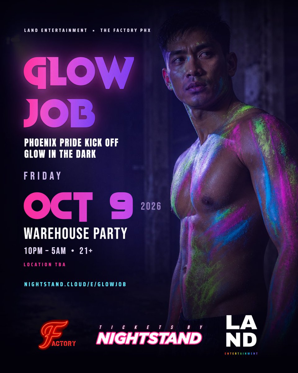 nightstandexplr's tweet photo. Phoenix AZ get your tickets for Glow Job exclusively on Nightstand https://t.co/Pbrfqho9sG https://t.co/IpibvH2HfE