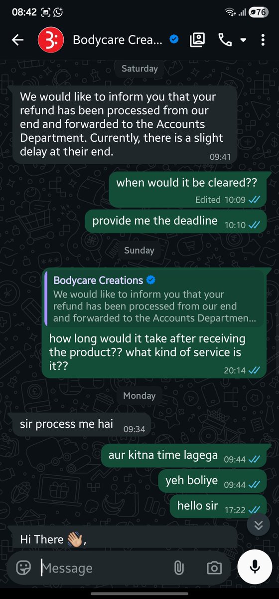 ABHISEK76872434's tweet photo. @BodycareCreati1 is it businees ethichs??I returned my parcel on 3rd of September,now 18th u have not refunded my money(around-) still u guys are saying will be done within few days, accounts section is doing delay,sometimes u guys don't respond to my calls.. https://t.co/lPvCSNmkrO