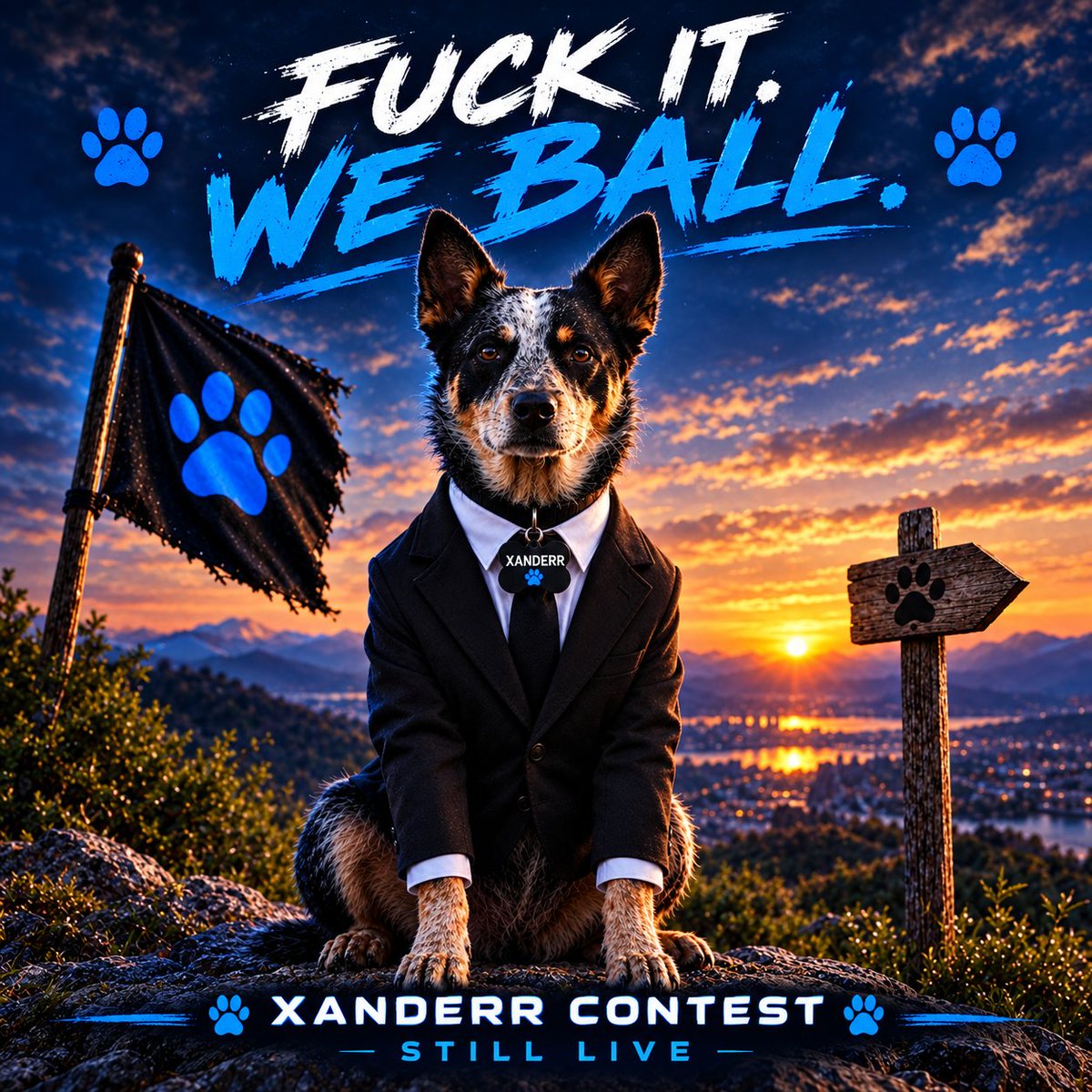 Xanderr1721's tweet photo. Tonight’s vibe:

Sometimes you feel like throwing in the towel.
Then you remember why you started. 🐾💙

Fuck it. We ball.

XANDERR is still here. Still building. Still pushing forward.
And the XANDERR Contest is STILL LIVE 🔥

Get locked in, join the Telegram, and don’t miss what’s coming.

💙🐾 XANDERR 🐾💙

CA: 4dMuKkvLVkdfCUjKB6EksKneKBZEMFC6ADzscdpopump

TG: [https://t.co/o8ZLKQQ9UG](https://t.co/NXelQrgdjX)
X: [@Xanderr1721](https://t.co/NHWDWprVc3)
Web: [https://t.co/kw3C1tyDnu](https://t.co/Up7HIUXRFL)

#XANDERR #SOL #Solana #Crypto #MemeCoin